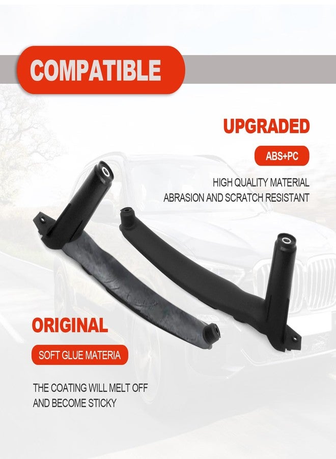 RBOKO غطاء مقبض سحب لوحة الباب الداخلي الأيسر من RBOKO متوافق مع BMW E70 X5 2008-2013 و BMW E71/E72 X6 2008-2014، رقم القطعة: 51416969401 (أسود) - Image 5